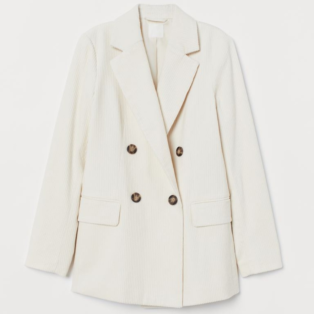 H&M Corduroy Cream Blazer